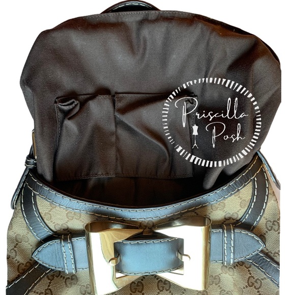 Gucci Hobo Queen Bow Gold Guccisimma Shoulder Bag GG Canvas Shoulder Bag - Picture 9 of 15